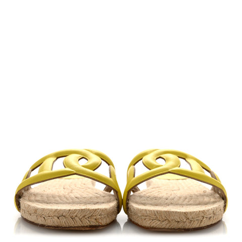 Nappa Famosa Espadrille Sandals 40 Jaune Curcuma