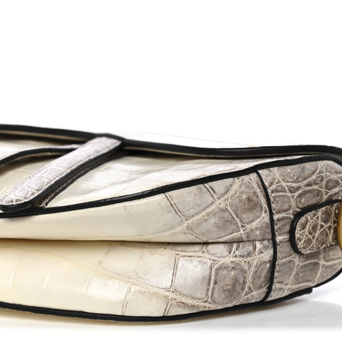 Niloticus Crocodile Himalaya Saddle Bag Latte