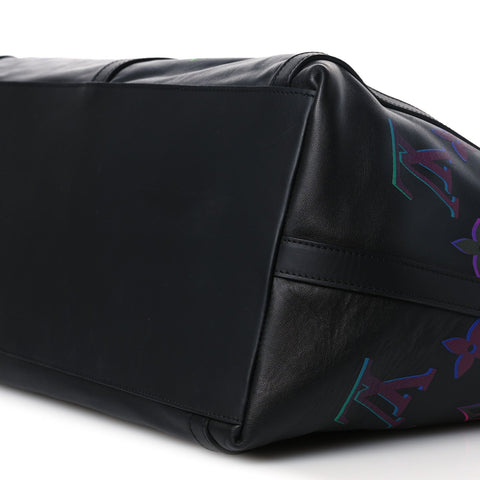 Calfskin Monogram Spotlight Comet Duffle Black Borealis