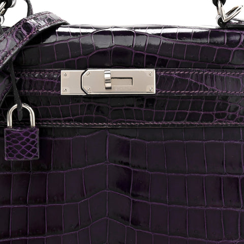 Shiny Niloticus Crocodile Kelly Sellier 28 Amethyst