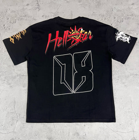 Hellstar Graffiti 08 Number Black Sports Tee