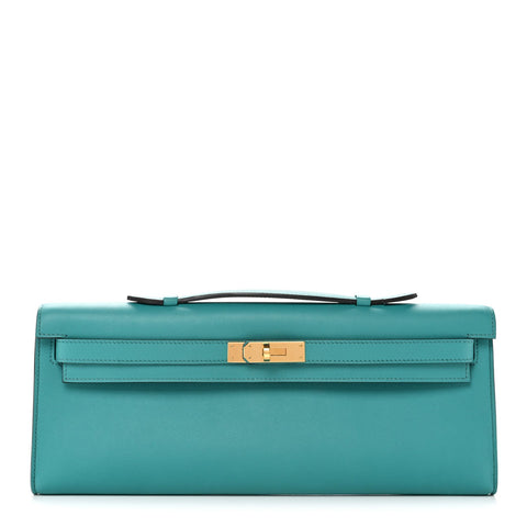 Swift Kelly Cut Clutch Pochette Vert Verone