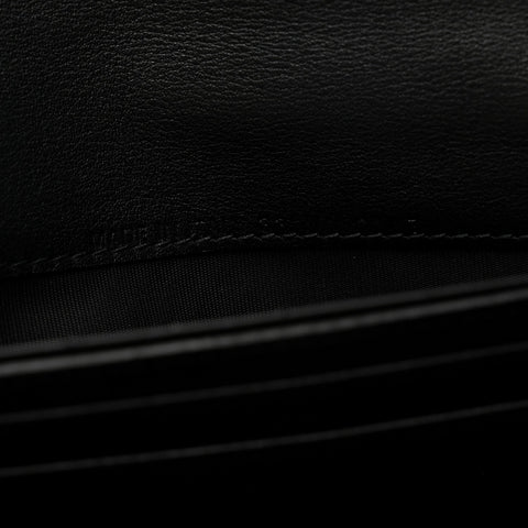 Calfskin Dioraddict Wristlet Clutch Black