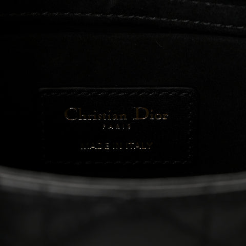 Lambskin Cannage Small Lady D-Joy Black