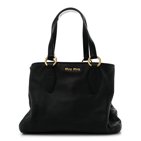 Vitello Daino Caribu Tote Black