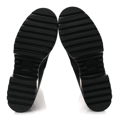 Calfskin Laureate Platform High Boots 36 Black