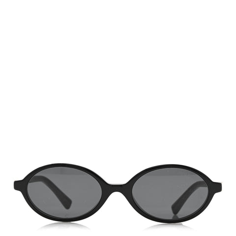 Acetate Oval Regard Sunglasses SMU04Z Black
