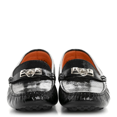 Patent Epsom Womens Irving Driving Moccasin Loafers 37 Black