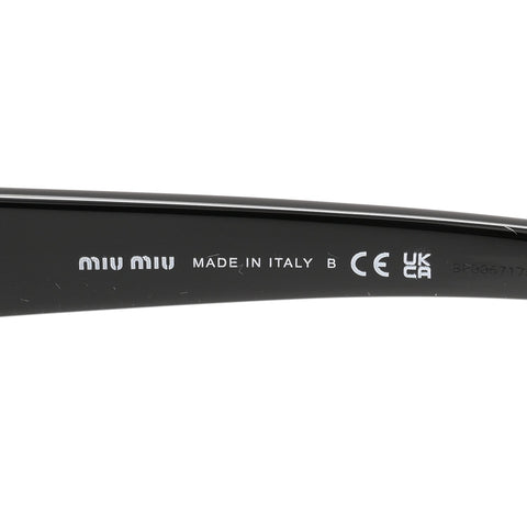 Acetate Oval Reverie Sunglasses SMU B09 Black