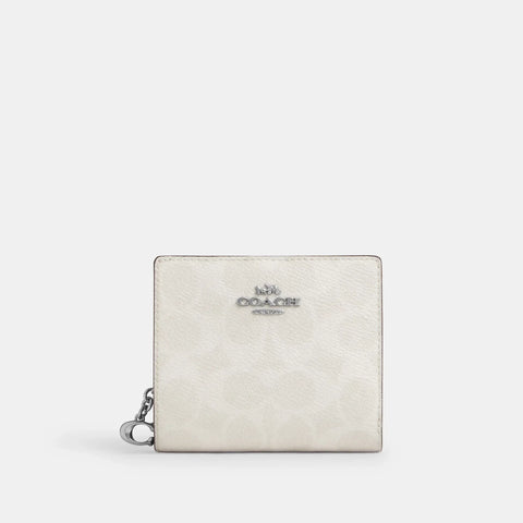Coach Outlet Snap Wallet In Signature Canvas
