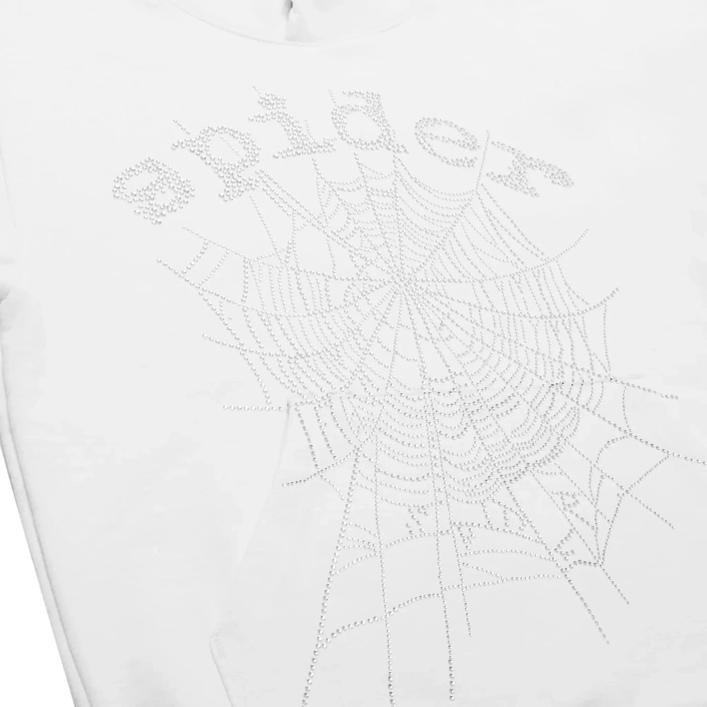 Sp5der Rhinestone Logo Hoodie