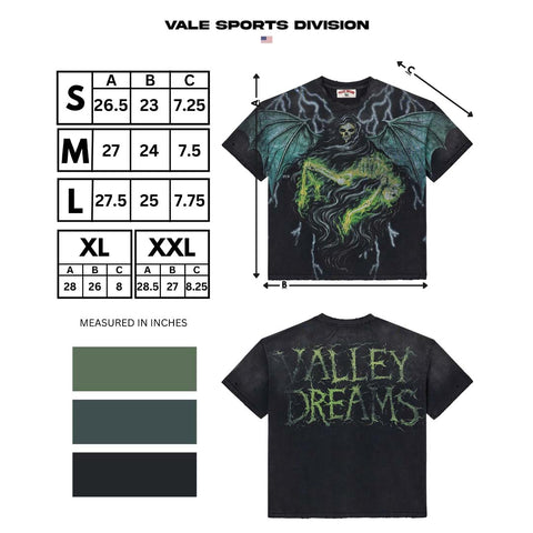 Vale Forever Grim Big Black Tee