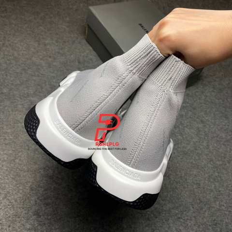 Balenciaga Speed Trainer Mid 'Allover Logo - 'Grey'