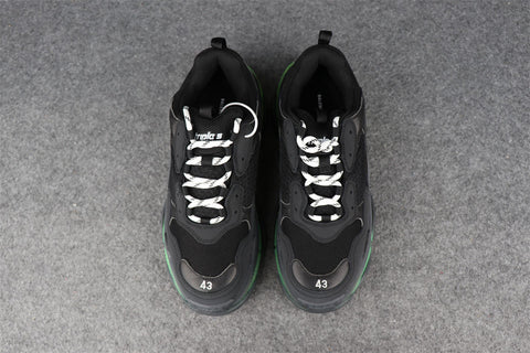 Balenciaga Wmns Triple S Clear Sole ‘Black Green'
