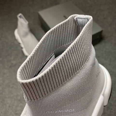 Balenciaga Speed Trainer Mid 'Allover Logo - 'Grey'